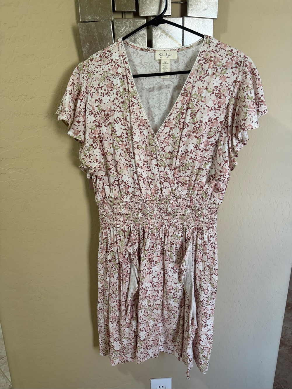Jessica Simpson Pink Floral Wrap Dress